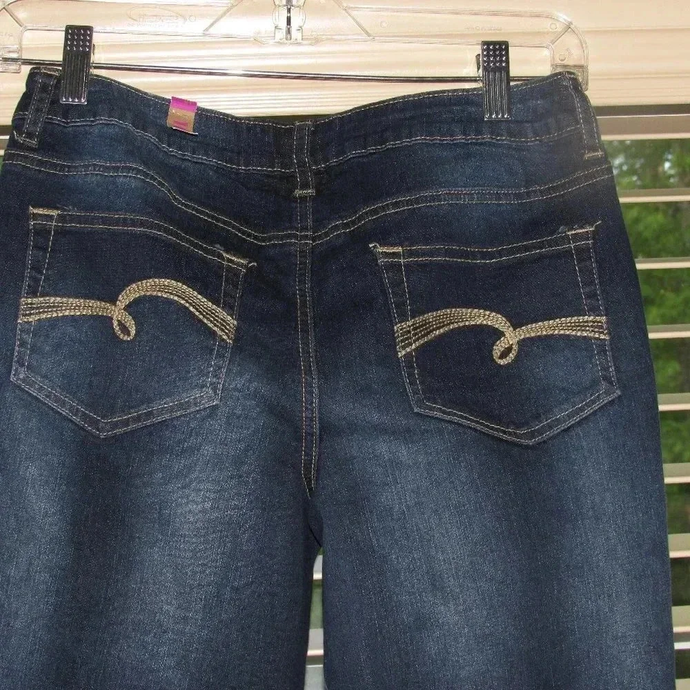 JUSTICE Simply Low Bootcut Dark Wash Jeans 10 ½